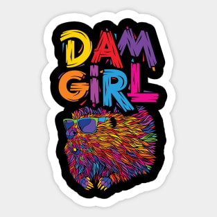 Dam Girl Sticker